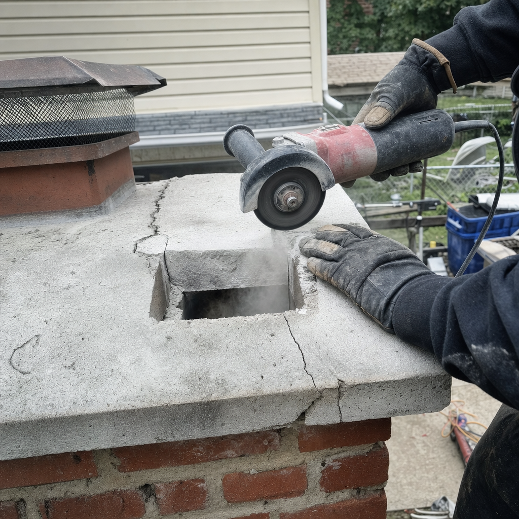 Chimney Cap & Crown Installation